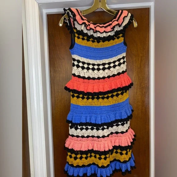 ZIMMERMANN Tiggy Frill crochet-knit cotton mini dress - Picture 5 of 12